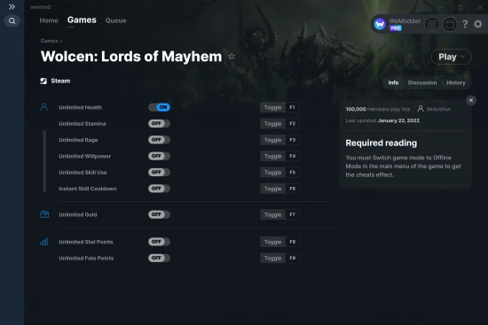 Wolcen: Lords of Mayhem cheats screenshot