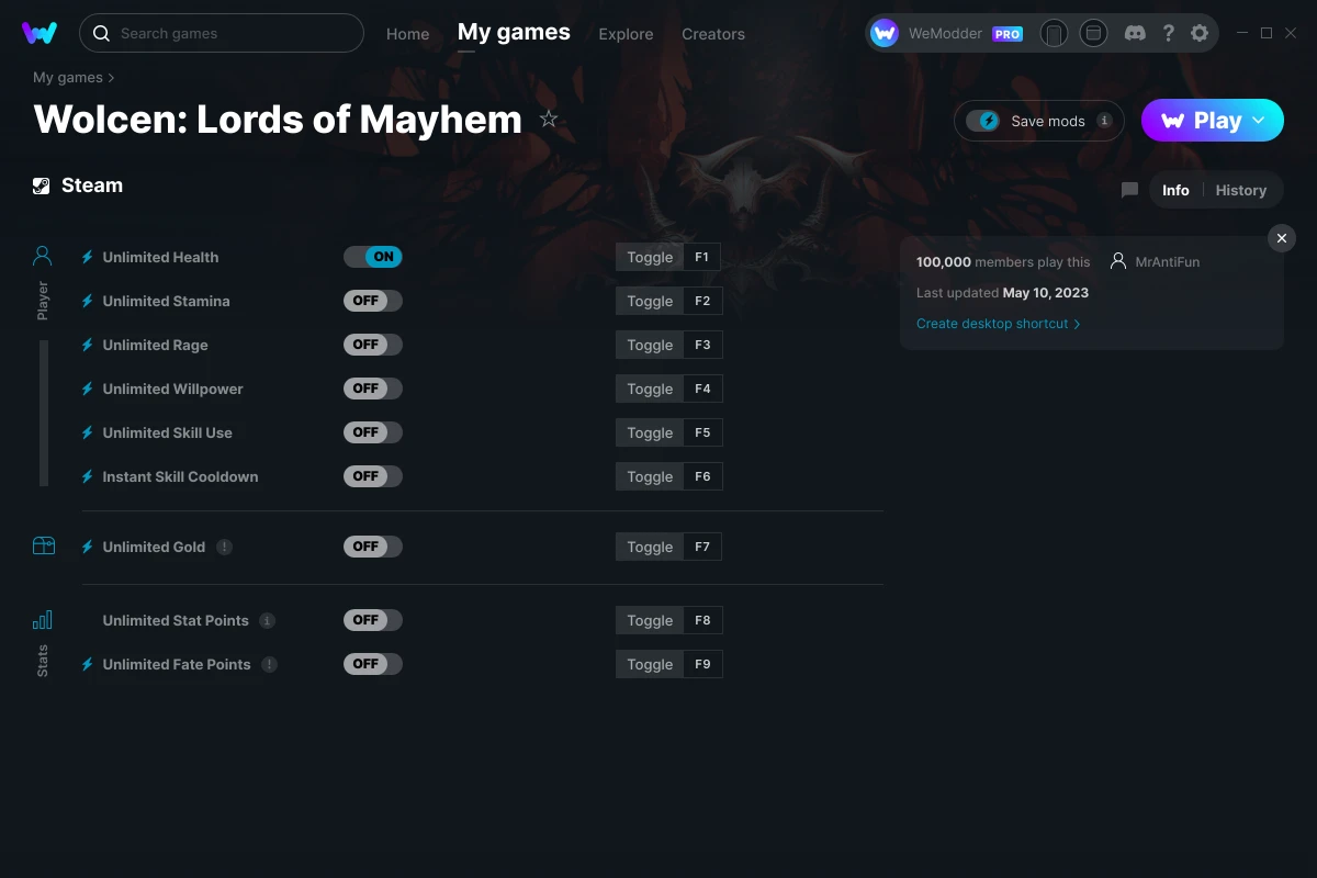 Wolcen: Lords of Mayhem cheats screenshot