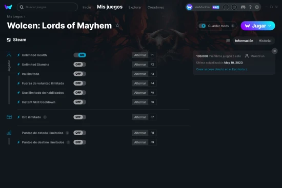 captura de pantalla de las trampas de Wolcen: Lords of Mayhem