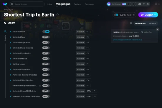 captura de pantalla de las trampas de Shortest Trip to Earth