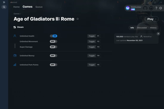 Age of Gladiators II: Rome cheats screenshot