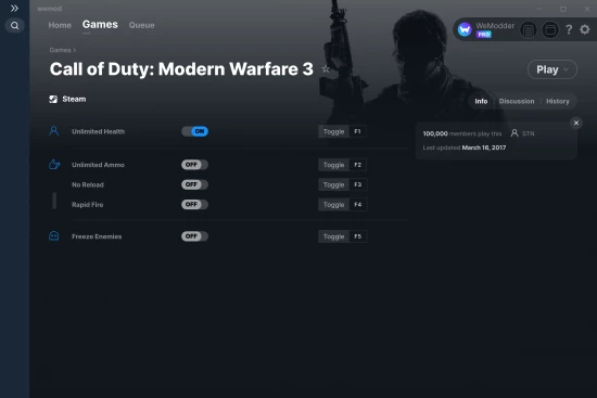 Call of Duty: Modern Warfare 3 cheats screenshot