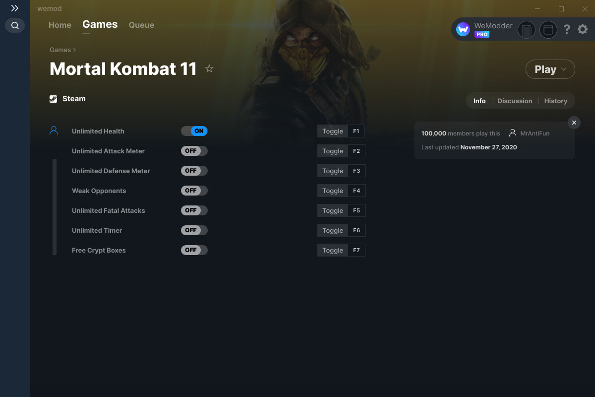 Mortal Kombat 11 Cheats And Trainer For Steam Trainers Wemod Community 