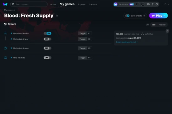 Blood: Fresh Supply cheats screenshot