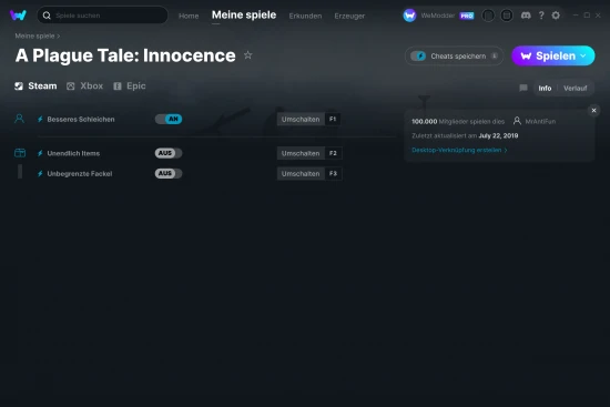 A Plague Tale: Innocence Cheats Screenshot