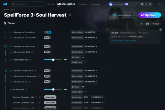 SpellForce 3: Soul Harvest Cheats Screenshot