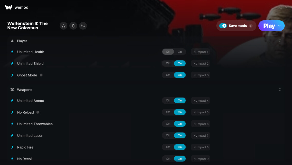 Wolfenstein II: The New Colossus Cheats and Trainer for Xbox