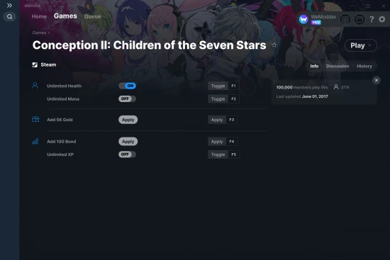 Conception II: Children of the Seven Stars cheats screenshot