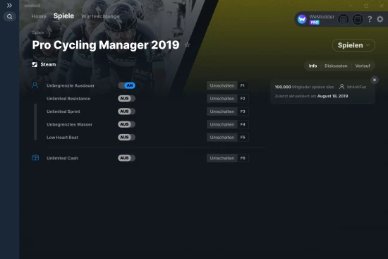 Pro Cycling Manager 2019 Cheats Screenshot