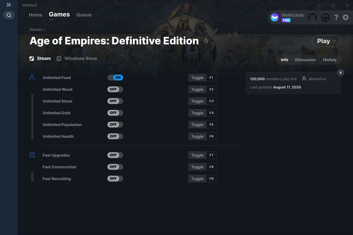 age of empires 2 definitive edition cheats