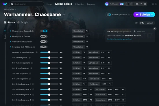 Warhammer: Chaosbane Cheats Screenshot