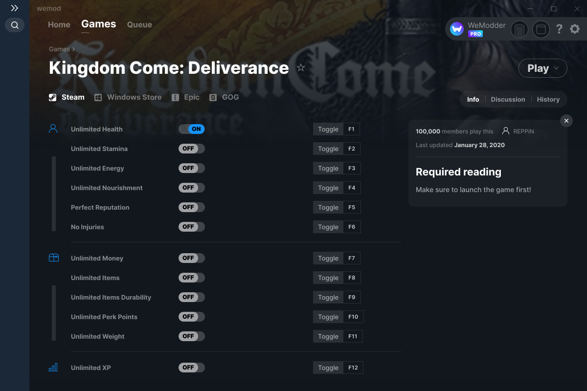 Kingdom Come: Deliverance Cheats And Trainer For Windows Store ...