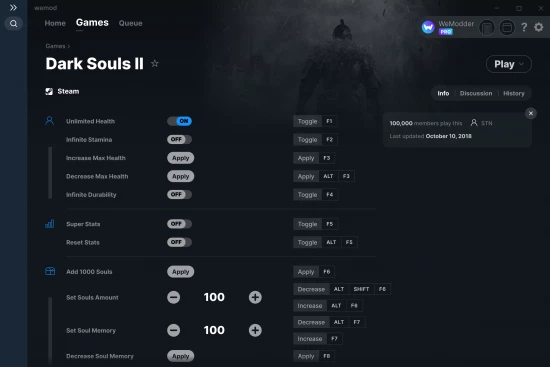 Dark Souls II cheats screenshot