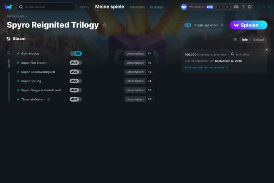 Spyro Reignited Trilogy Cheats Screenshot