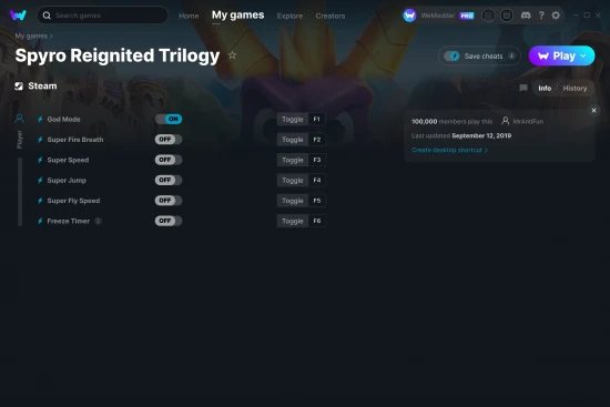 Spyro Reignited Trilogy cheats screenshot