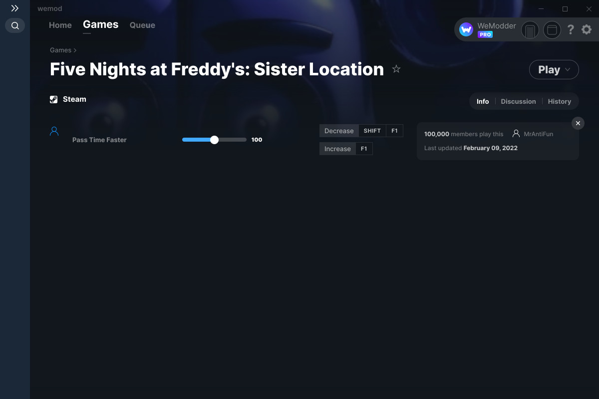 Five Nights at Freddy's Sister Location Cheats and Trainer for Steam