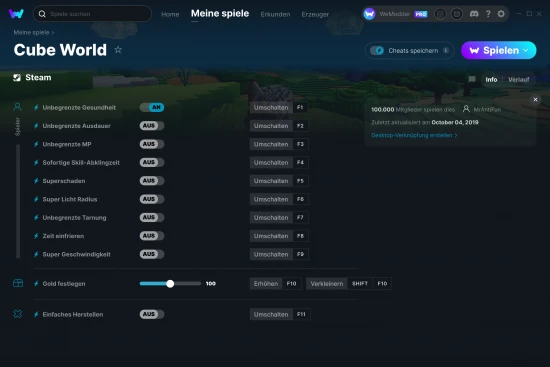 Cube World Cheats Screenshot