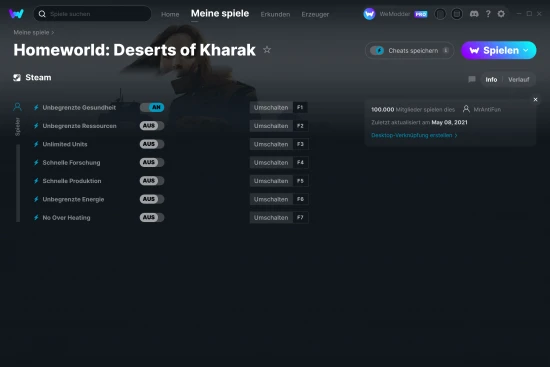 Homeworld: Deserts of Kharak Cheats Screenshot