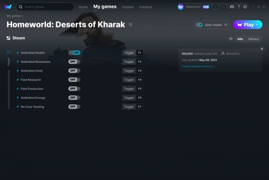 Homeworld: Deserts of Kharak cheats screenshot