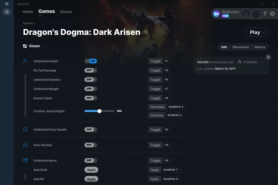 Dragon's Dogma: Dark Arisen cheats screenshot