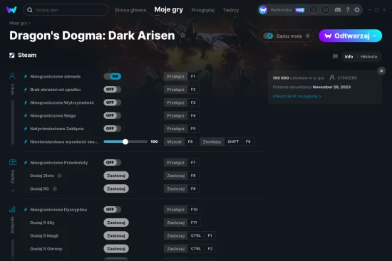 cheaty Dragon's Dogma: Dark Arisen zrzut ekranu