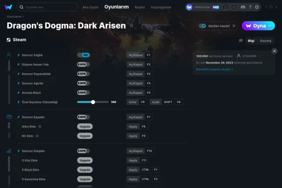 Dragon's Dogma: Dark Arisen hilelerin ekran görüntüsü