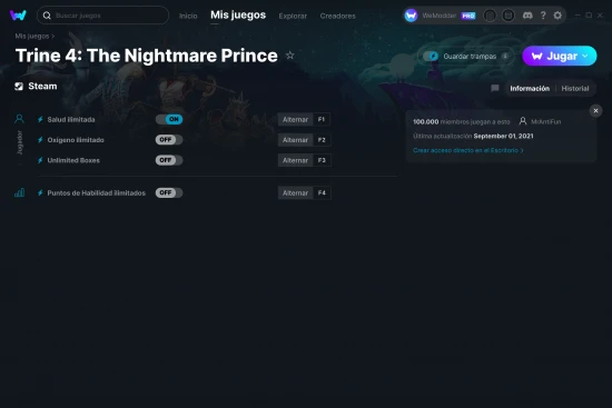 captura de pantalla de las trampas de Trine 4: The Nightmare Prince
