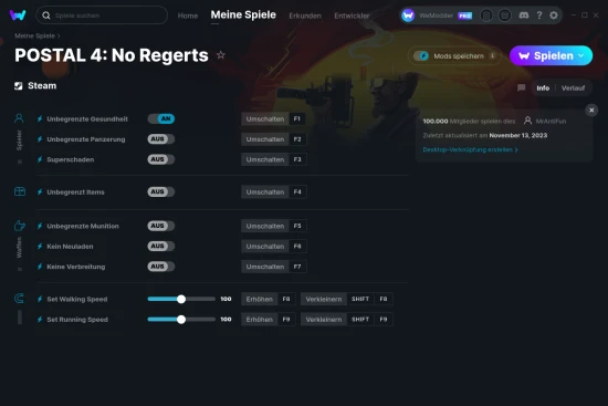 POSTAL 4: No Regerts Cheats Screenshot