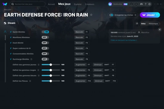 Capture d'écran de triches de EARTH DEFENSE FORCE: IRON RAIN
