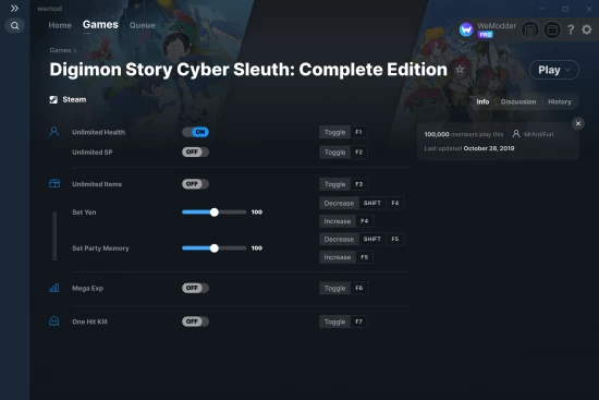 Digimon Story Cyber Sleuth: Complete Edition cheats screenshot