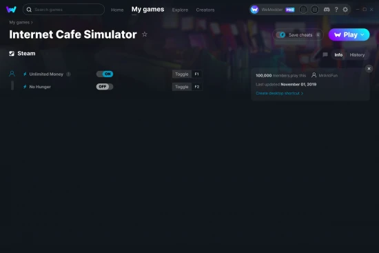 Internet Cafe Simulator cheats screenshot