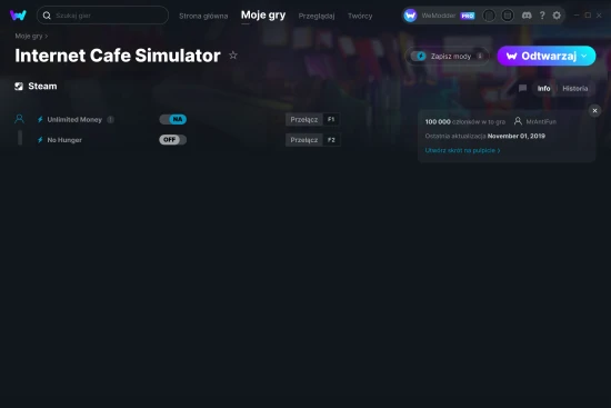 cheaty Internet Cafe Simulator zrzut ekranu