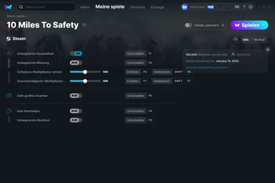 10 Miles To Safety Cheats Screenshot