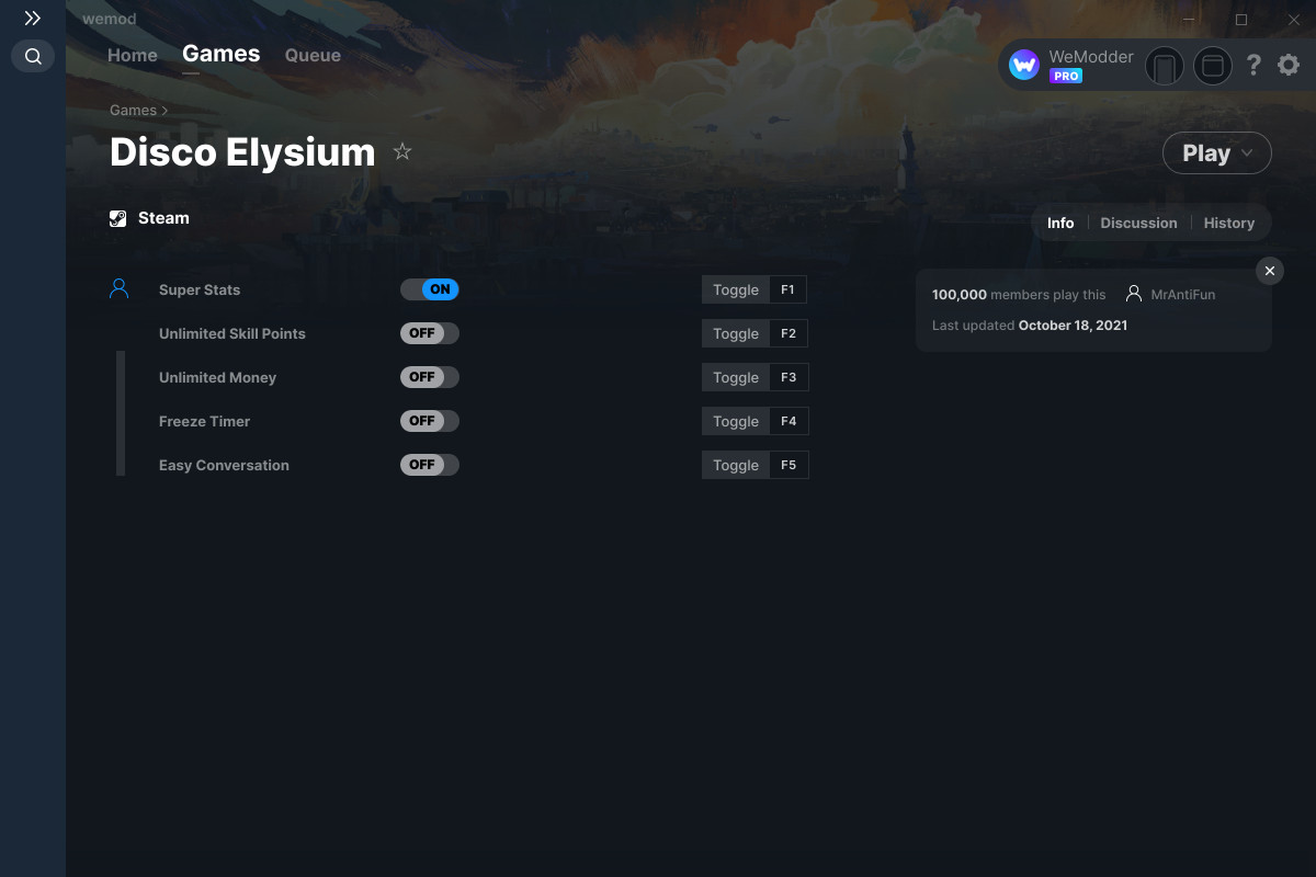 Disco Elysium Cheats and Trainer for Steam Trainers WeMod Community