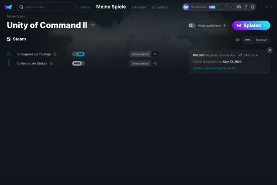 Unity of Command II Cheats Screenshot