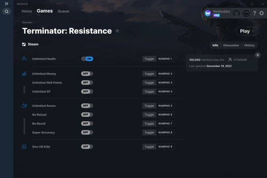 Terminator: Resistance cheats screenshot