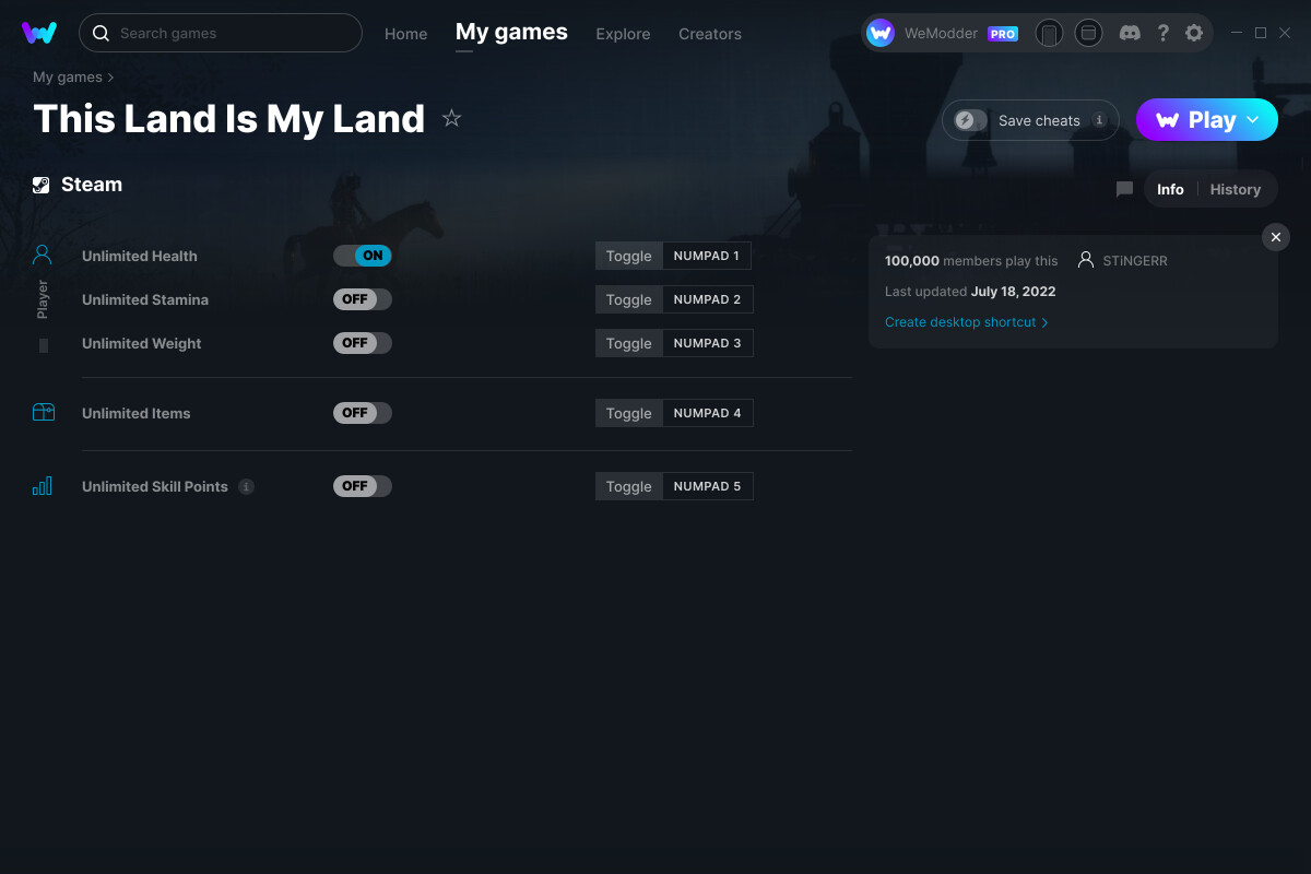 This Land Is My Land Cheats and Trainer for Steam - Trainers - WeMod ...