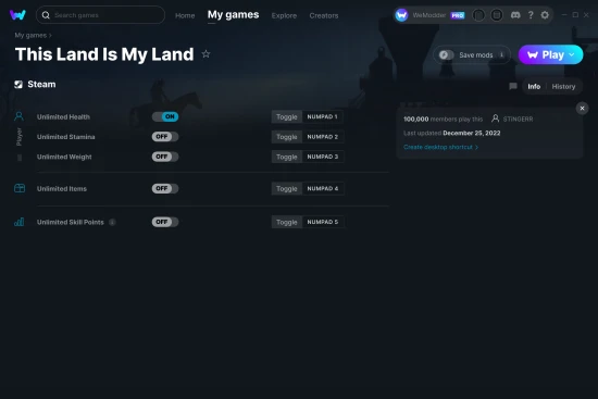 This Land Is My Land cheats screenshot