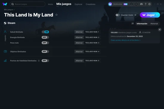 captura de pantalla de las trampas de This Land Is My Land