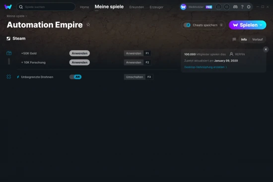 Automation Empire Cheats Screenshot