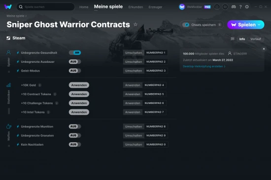 Sniper Ghost Warrior Contracts Cheats Screenshot