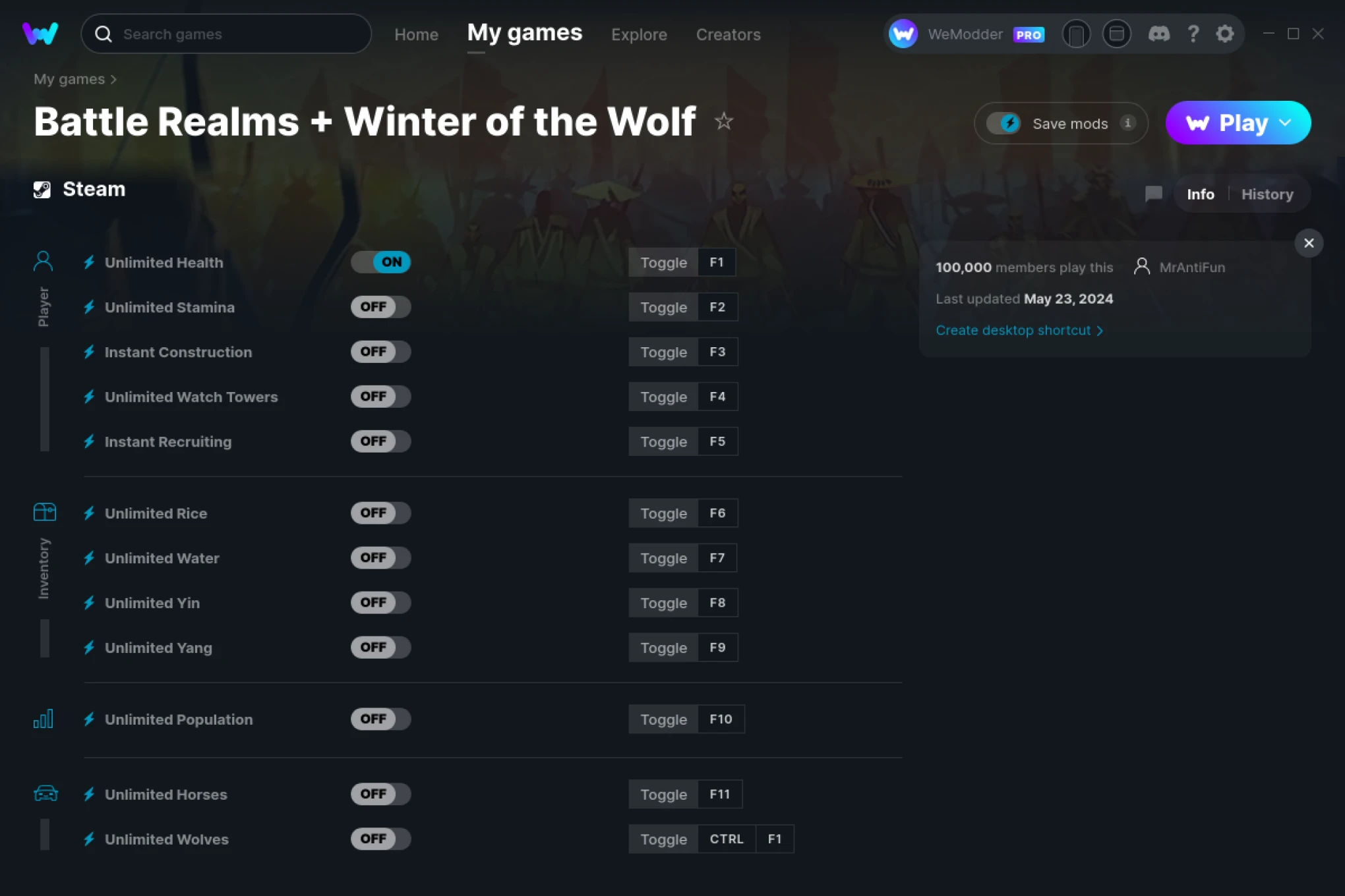 Battle Realms + Winter of the Wolf Cheats & Trainers for PC | WeMod