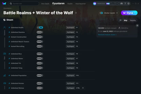 Battle Realms + Winter of the Wolf hilelerin ekran görüntüsü