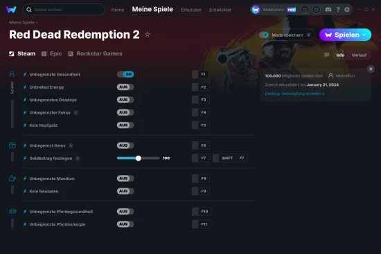 Red Dead Redemption 2 Cheats Screenshot