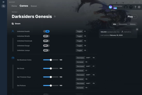 Darksiders Genesis cheats screenshot