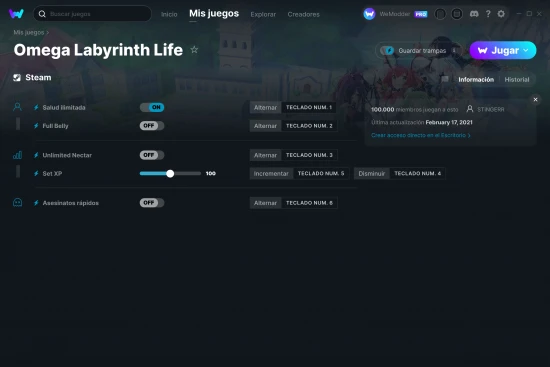 captura de pantalla de las trampas de Omega Labyrinth Life