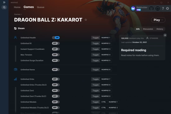 DRAGON BALL Z: KAKAROT cheats screenshot