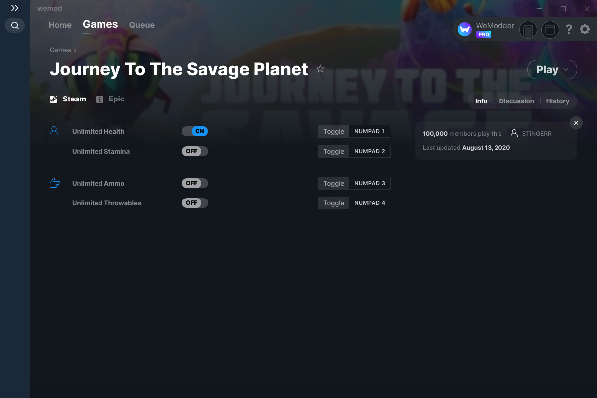 journey to the savage planet cheats