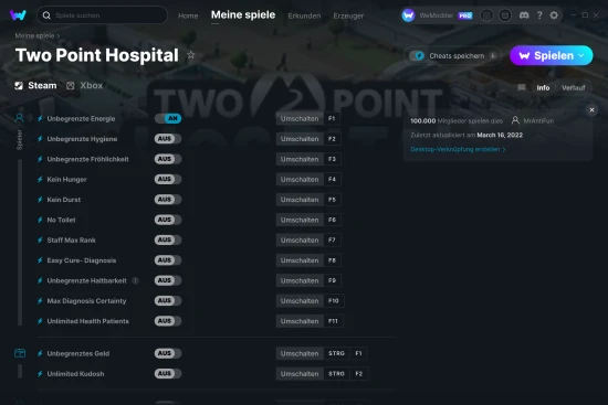 Two Point Hospital Cheats Screenshot