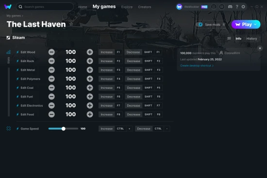The Last Haven cheats screenshot